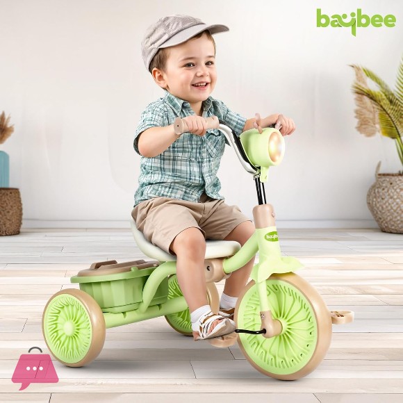 Baby Tricycle for Kids 2-5 Years Foldable Kids Cycle with Light and Music