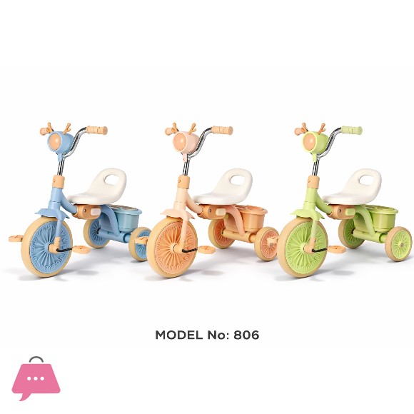 Baby Tricycle for Kids 2-5 Years Foldable Kids Cycle with Light and Music
