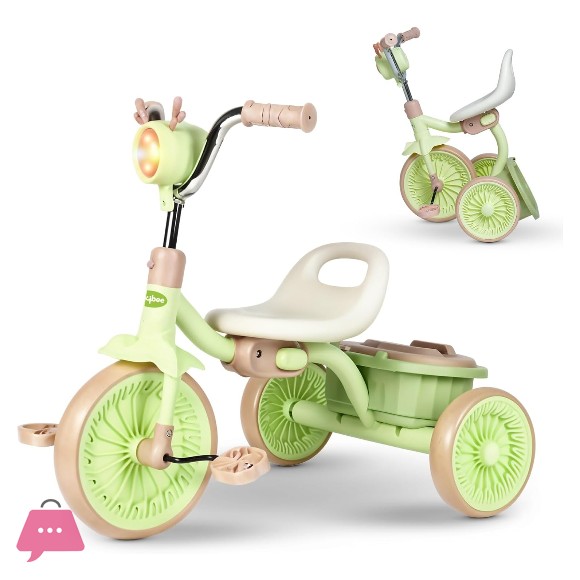 Baby Tricycle for Kids 2-5 Years Foldable Kids Cycle with Light and Music