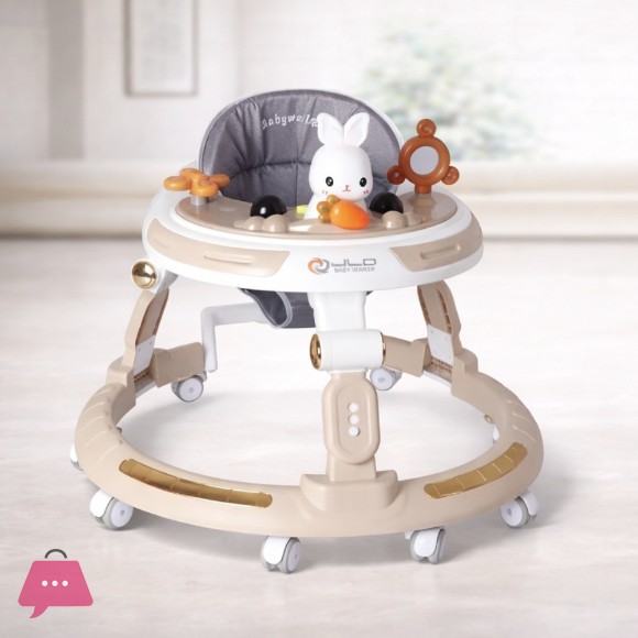 Rabbit Baby Walker Sit-to-Stand Push Walker Multi-Functional Baby Walker