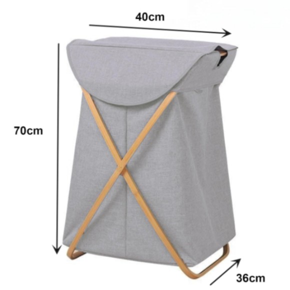 Bamboo Foldable Laundry Bin