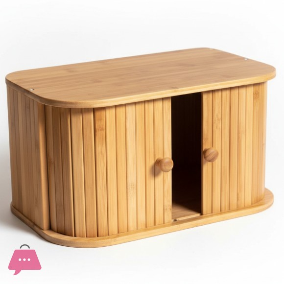 Bamboo Roll Top Bread Box