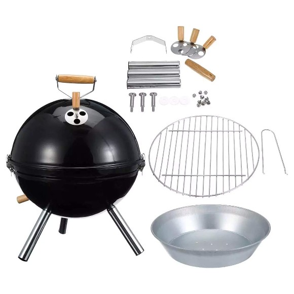 Barbecue Portable Charcoal Grills Mini Round 30.5x42cm