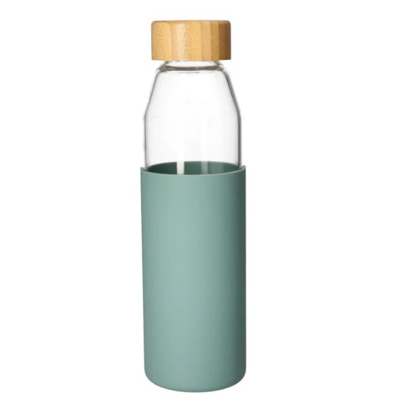 Borosilicate Bottle With Beach Wood Lid 550ml