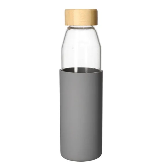 Borosilicate Bottle With Beach Wood Lid 550ml