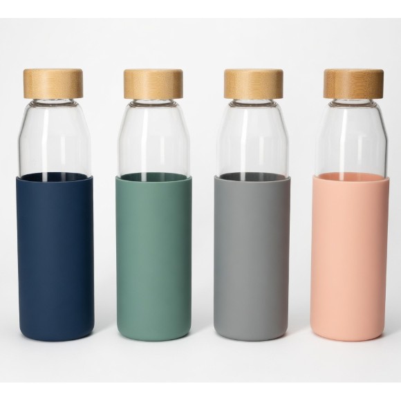 Borosilicate Bottle With Beach Wood Lid 550ml