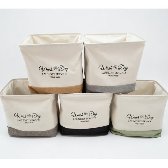 Canvas Laundry Basket for Bathroom Bedroom