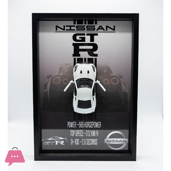 3D Sports Car Frame Wall Art Wooden Frame