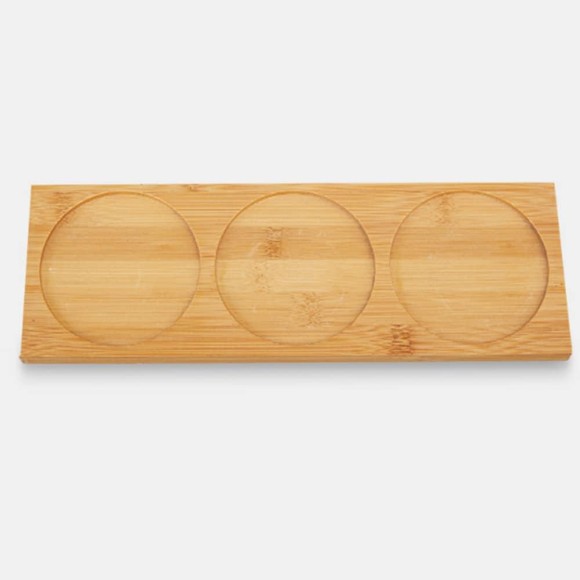 Ceramic Spice Jar with Bamboo Rack 3 Pieces