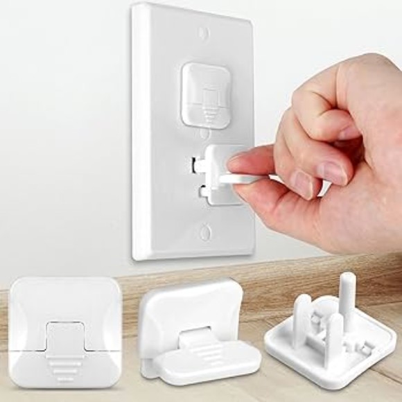 Child Safety Socket Cover Child Socket Baby Pull Loop Protective Cover Plastic (2-Pin & 3-Pin)