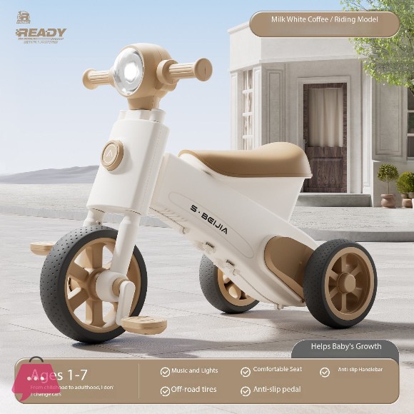 Childrens Tricycle Can Be Pushed Ridden or Slid Three in One Multifunctional Balance Bike