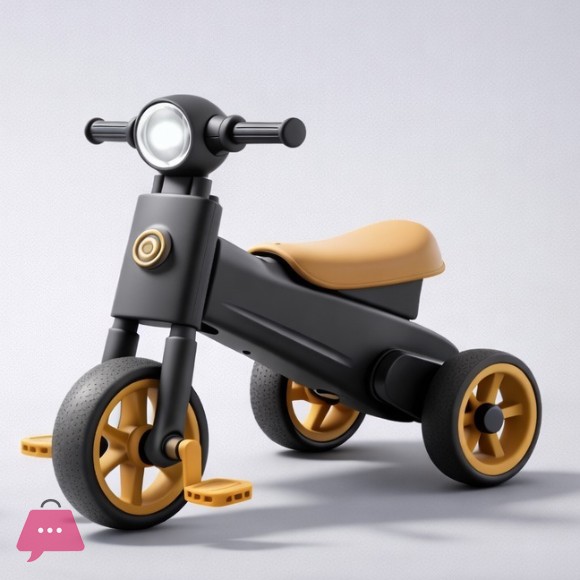Childrens Tricycle Can Be Pushed Ridden or Slid Three in One Multifunctional Balance Bike