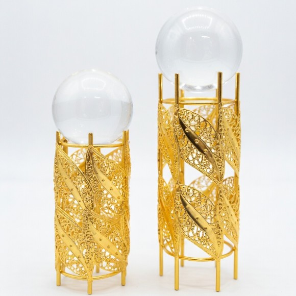 Crystal Ball Showpiece – Luxury Harmony Set - 2 Pcs