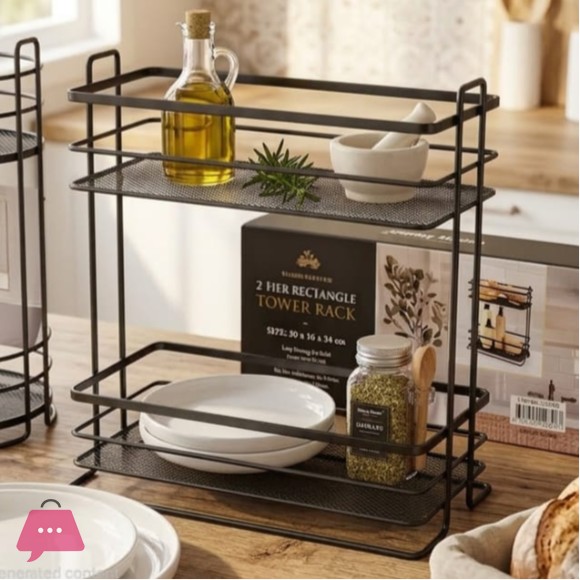 Danny Home 2-Tier Storage Rack Rectangle