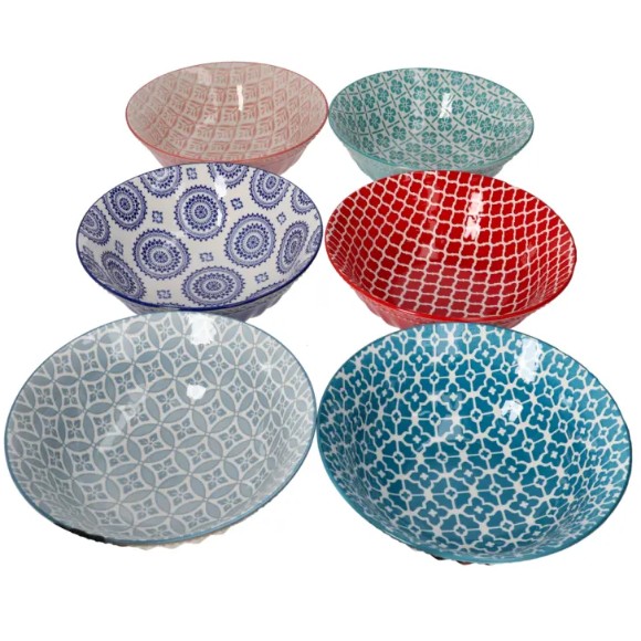 Danny Home Bohemian Pasta Bowl Set 1Pcs 8Inch