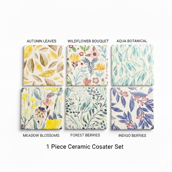 Danny Home Botanical Design Porcelain Coaster 10cm
