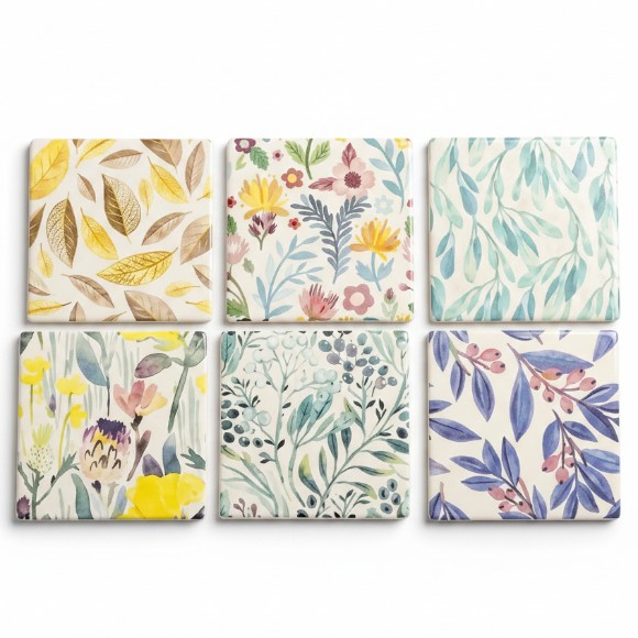 Danny Home Botanical Design Porcelain Coaster 10cm