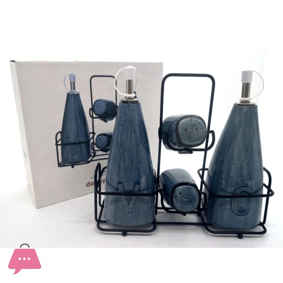 Danny Home Ceramic Spice and Oil Bottle Dispenser Set