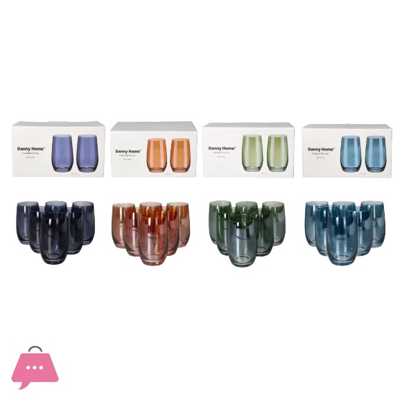Danny Home Crystal Cocktail Glasses 410ml - 6 Pcs