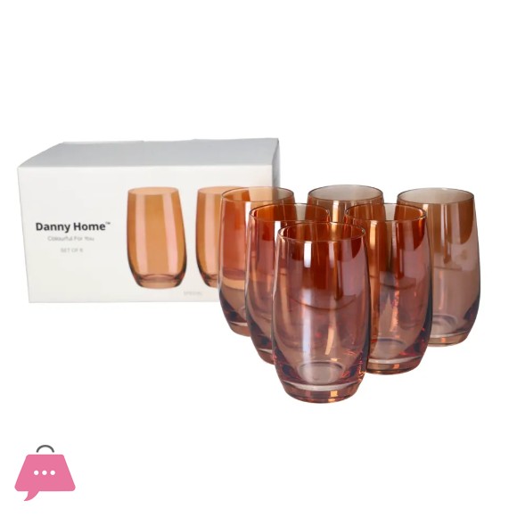 Danny Home Crystal Cocktail Glasses 410ml - 6 Pcs