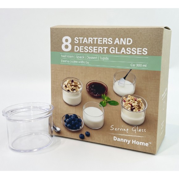 Danny Home Dessert Glass Cups 4pcs 200ml