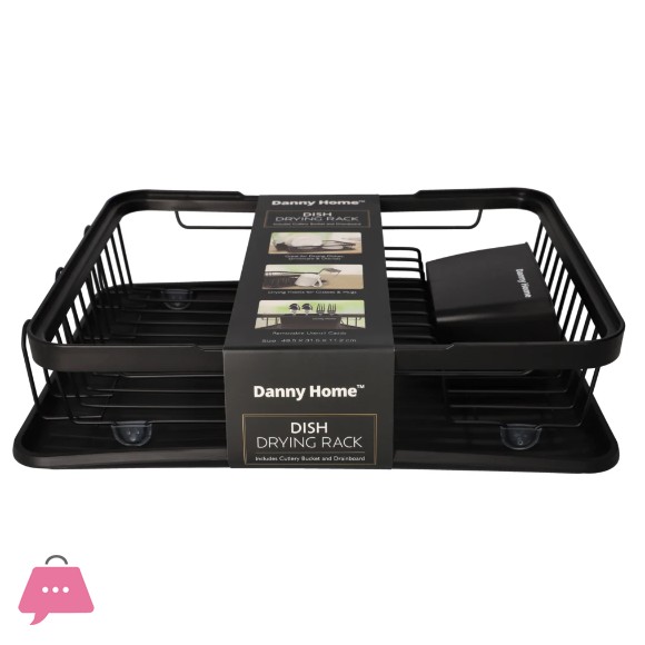 Danny Home Stainless Steel Dish Rack with Utensil Holder