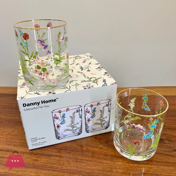 Danny Home Flower Short Glass 410ml - 4Pcs