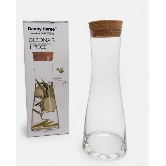 Danny Home Glass Carafe with Cork 870ml