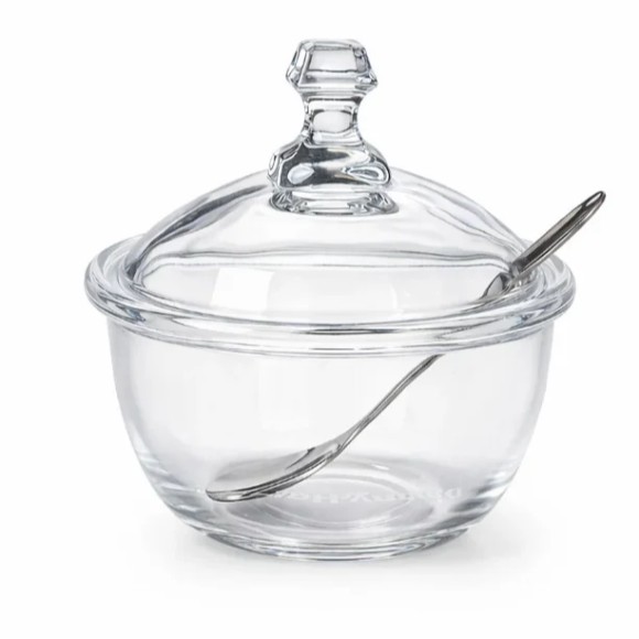 Danny Home Glass Sugar Bowl With Spoon - 250ml