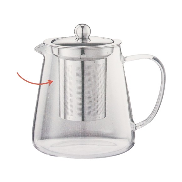 Danny Home Glass Tea Pot with Infuser 850ML