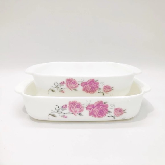 Danny Home Opal Tray Casserole Baking Dish 2Pcs
