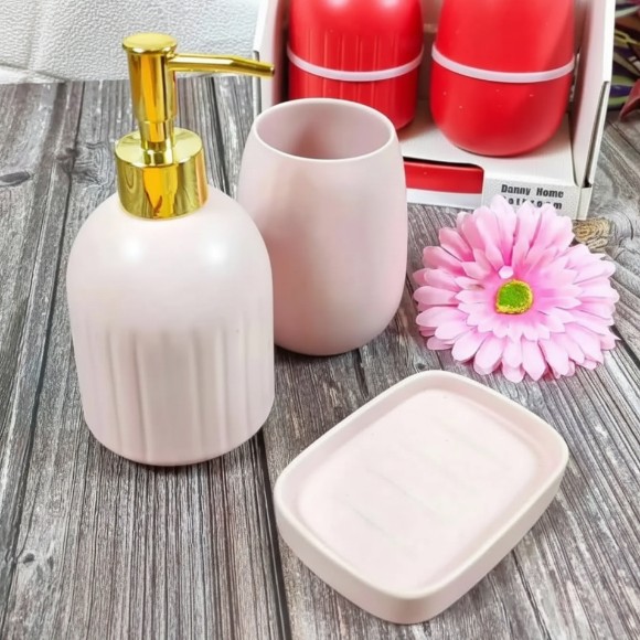 Danny Home Ceramic Bathroom Accessories Set 3pcs