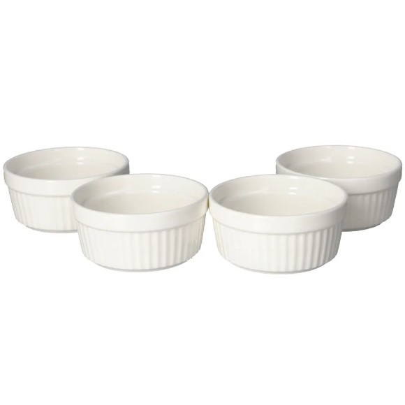 Danny Home Porcelain White Ramekin 3.5Inch 4Pcs