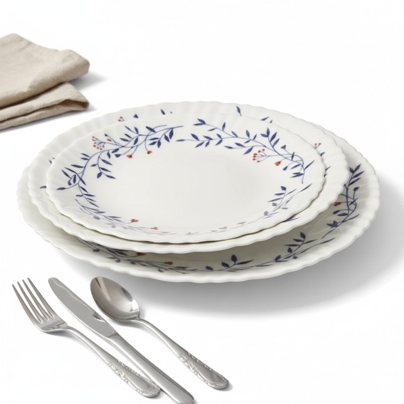 Danny Home Opal Glass Plate Set Dinnerware Set 18pcs