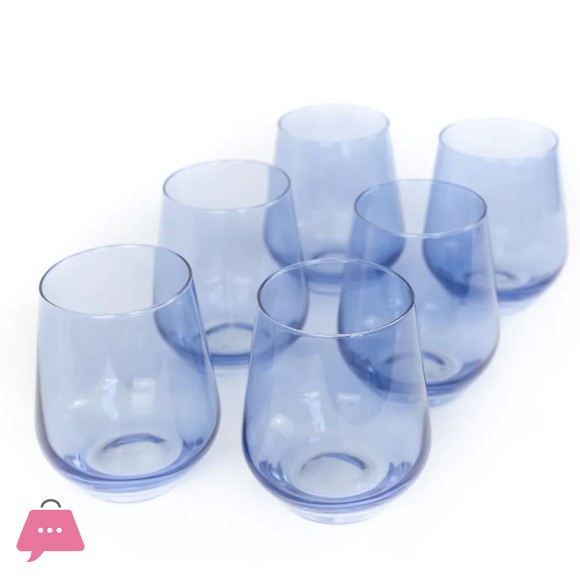 Danny Home Hand-Blown Colored Glass 420ml - 6Pcs