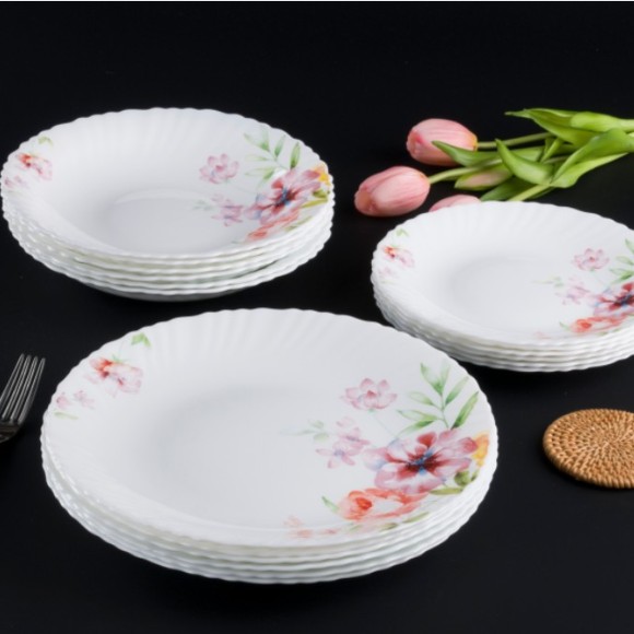 Danny Home Opal Glass Plate Set Dinnerware Set 18pcs