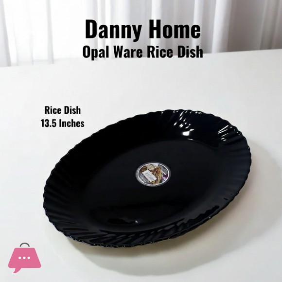 Danny Home Opal Ware Rice Dish 13.5Inch - 1Pcs