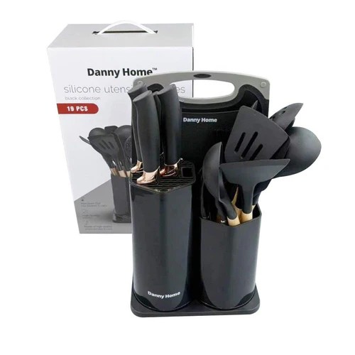 danny-home-silicone-kitchen-utensils-set-cooking-utensils-knife-kitchen-tools-set---19-pcs