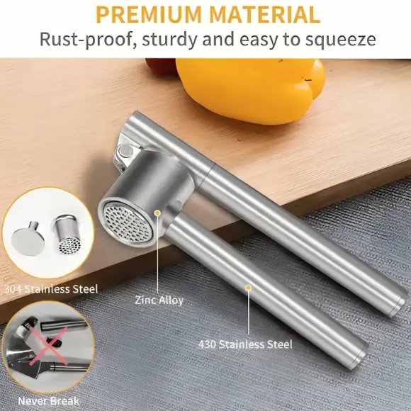 Danny Home Stainless Steel Garlic Presser 15.5cm