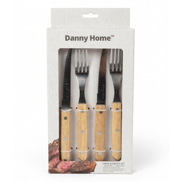 Danny Home Steak Knife & Fork Set - 12Pcs