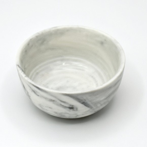 Danny Home White Marble Design Ceramic Bowl - 4.5 Inch