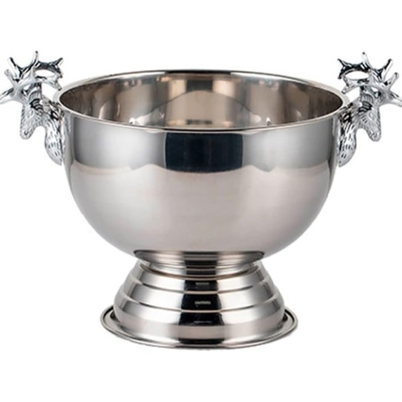Deer Head Stainless Steel Ice Pails Ice Bucket Great for Home Bar Chilling Drinks