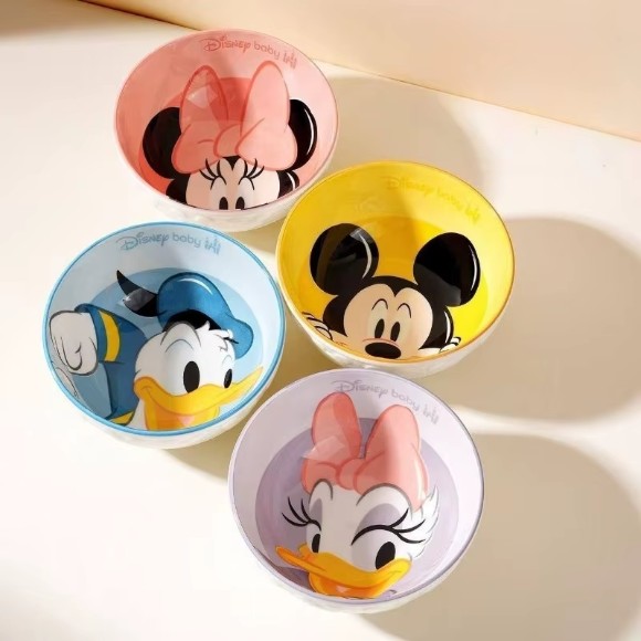 Disney Cute Mickey Minnie Dinner Bowls Set of 4