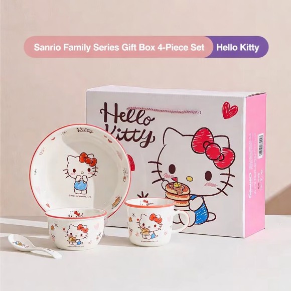 Disney Hello Kitty Ceramic Meal Set of 4