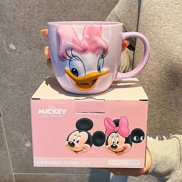 Disney Mickey Mouse 3D Mug Creative Ceramic Coffee Cup with Handle Good-looking Couple Cup - 550ml