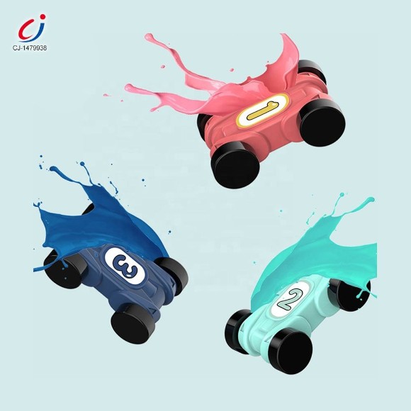 Educational Diy Assemble Plastic 4 Layers Car Sliding Racing Slot Ramp Track Glider Toy