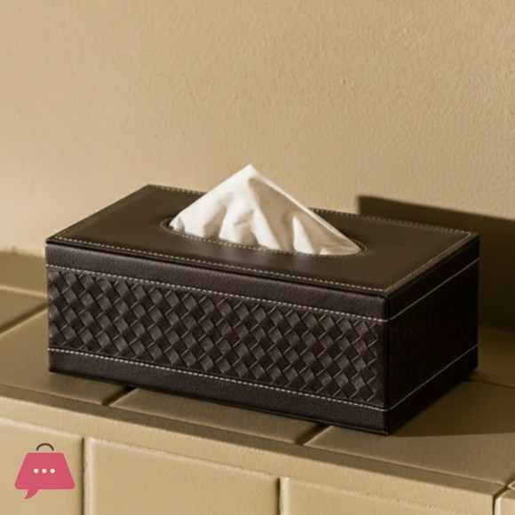 Elegance Faux Leather Tissue Box