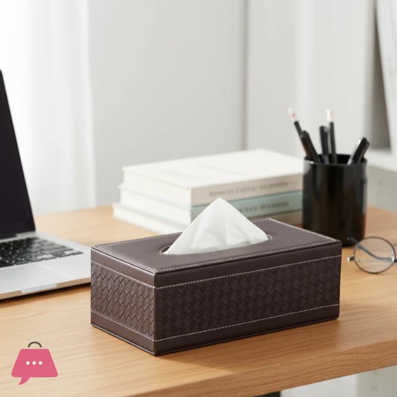 Elegance Faux Leather Tissue Box
