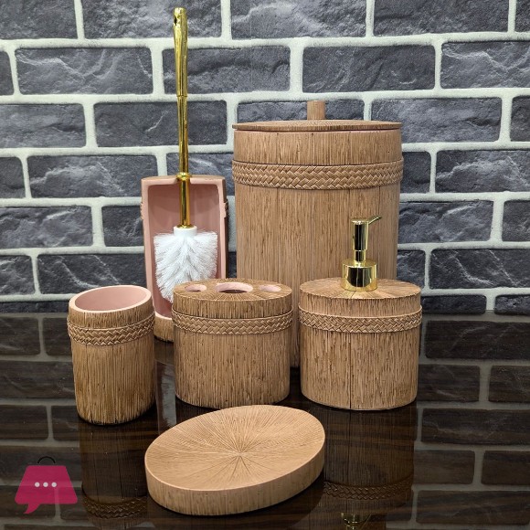 Elegant Carving Resin Bathroom Accessory Set of 6 - RB1350