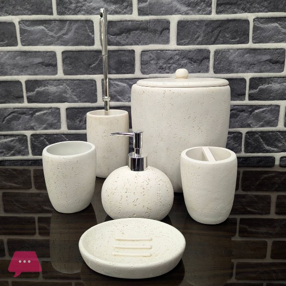 Elegant Carving Resin Bathroom Accessory Set of 6 - RB1350-2